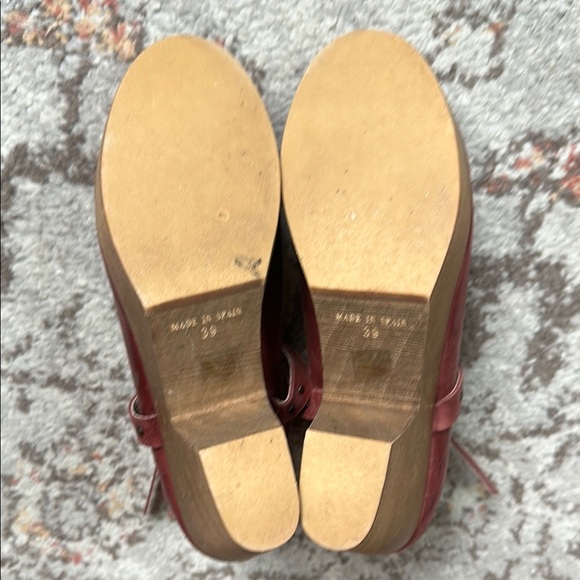 Free People Burgundy Platform Mary Jane Clogs - EU 39 - Picture 9 of 11